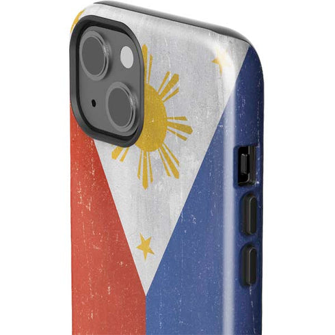 Philippines Flag Distressed iPhone 15 Impact Case
